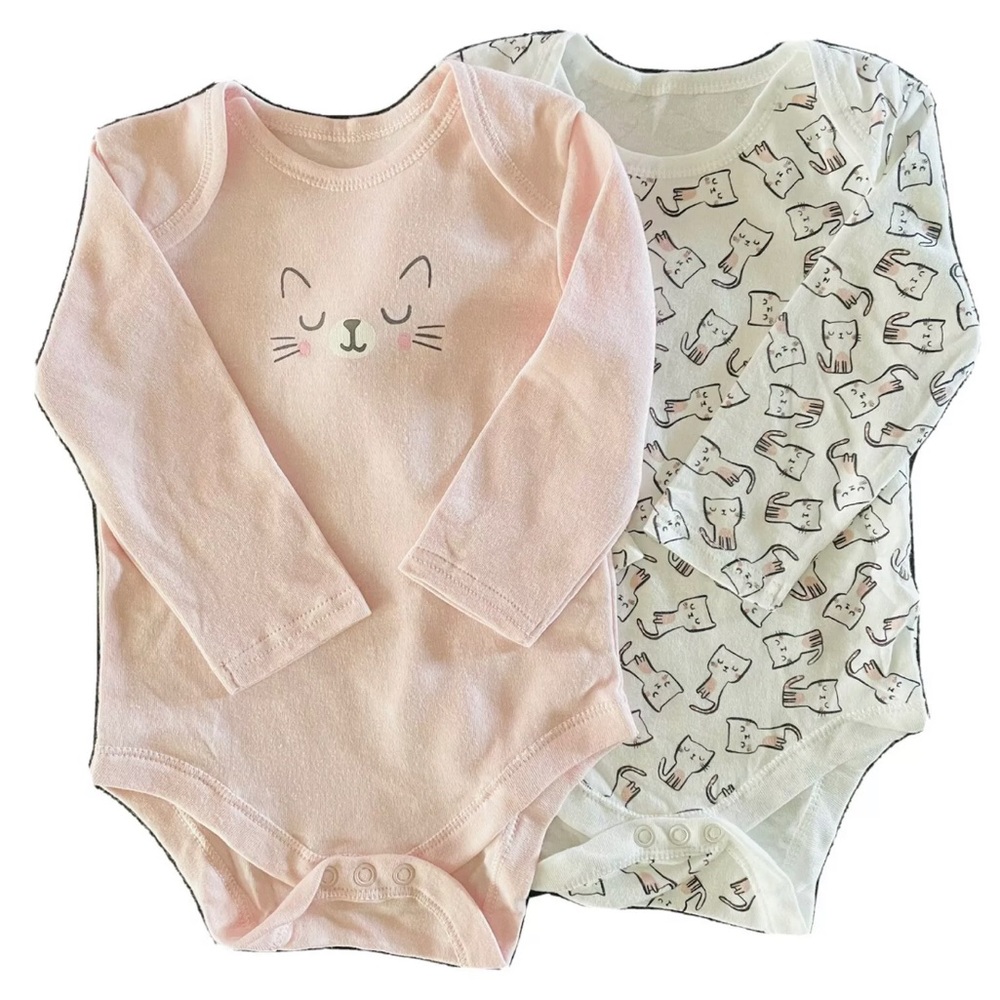 9-12 month Long sleeve bodysuits bundle of two